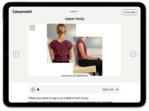 Upper body posture map on the new MapHabit map