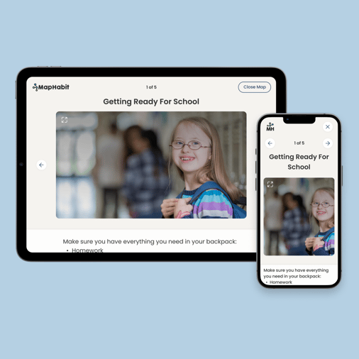 getting ready for school map on the maphabit platform